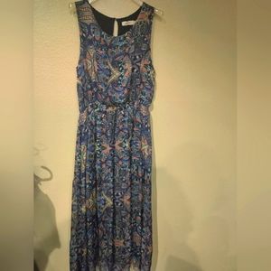 Lara Guidotti  Blue Paisley abstract dress